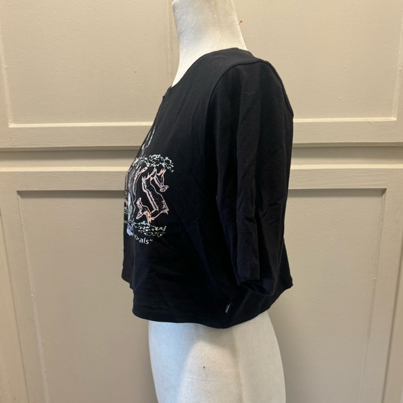Vans - Black Floral Skull Crop Top - Picture 3 of 5